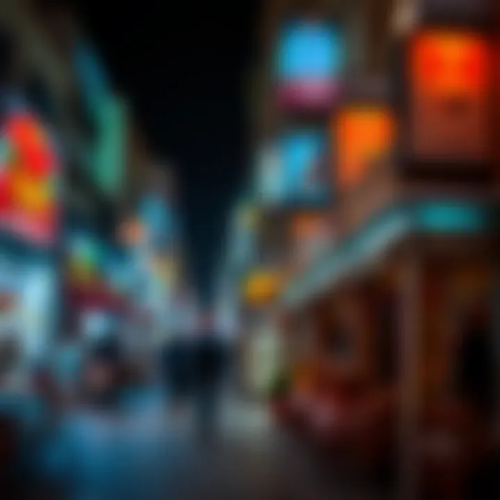 A bustling street in Al Karama filled with various dining options
