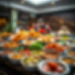 A vibrant array of dishes representing the culinary diversity of Al Karama