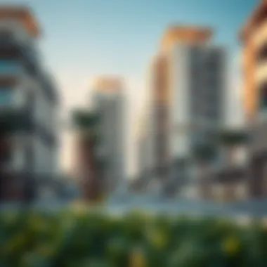 Modern architectural design of Al Khail Gate residential buildings