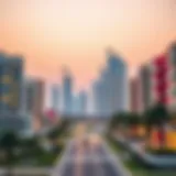 A stunning skyline view of Aster Karama, showcasing modern architecture