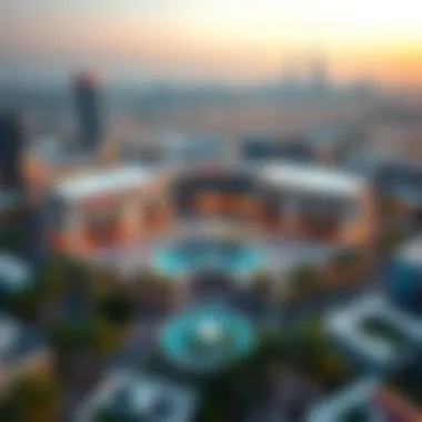 Aerial view illustrating the strategic location of CityWalk Mall