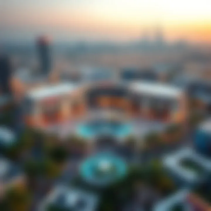 Aerial view illustrating the strategic location of CityWalk Mall