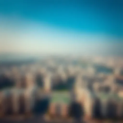 Aerial view of Deira Muteena showcasing residential buildings