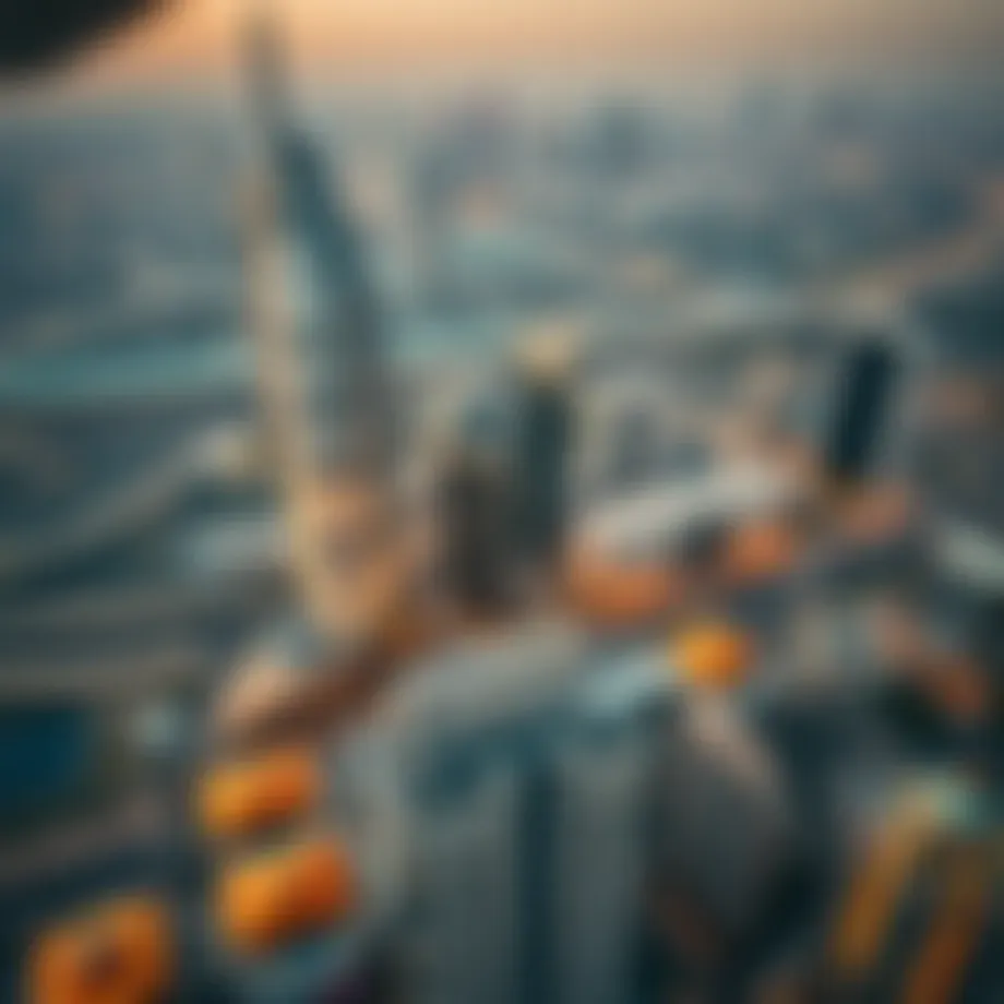 Aerial view of Dubai's skyline showcasing luxury properties
