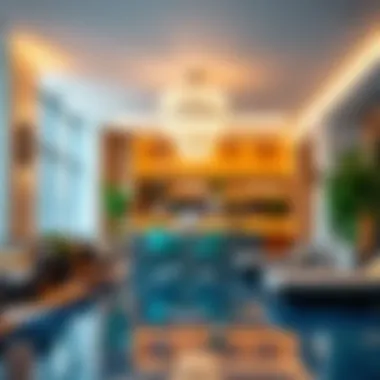 Modern Amenities in Business Bay Modern amenities in a Business Bay residential building