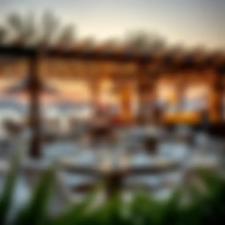 Outdoor dining area with stunning views of the beach