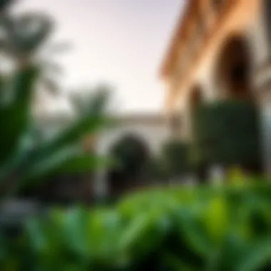 Architectural Beauty in Green Spaces Architectural design elements in one of Dubai's famous gardens