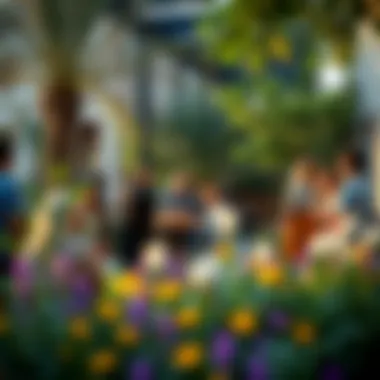 Community Life in Dubai's Green Spaces Community gathering in a garden setting in Dubai