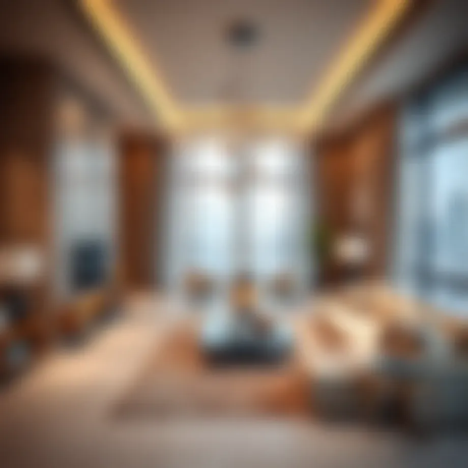 Luxurious living space showcasing modern design elements