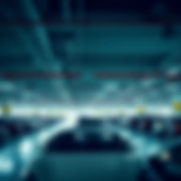 Interior view of a well-organized parking area at Dubai Mall