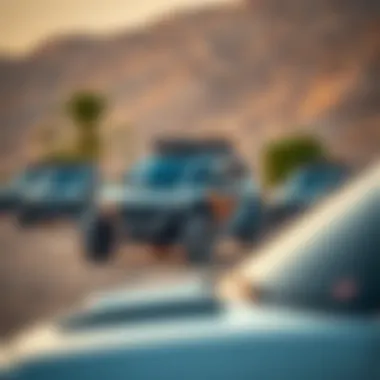 Vorion Vehicles in the UAE Landscape UAE landscape with Vorion vehicles on display