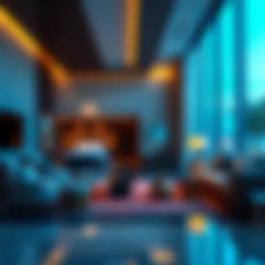 Luxurious interior layout of a suite at the Wyndham Palm, highlighting modern design.