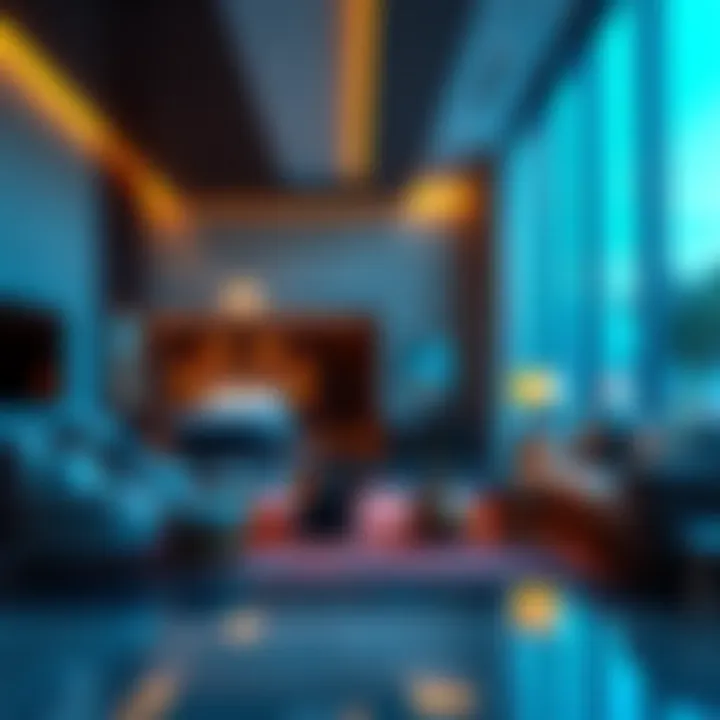 Luxurious interior layout of a suite at the Wyndham Palm, highlighting modern design.