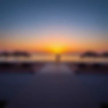 Tranquil Sunset Over Umm Suqeim Beach A tranquil sunset view over the beach from Umm Suqeim Beach Park