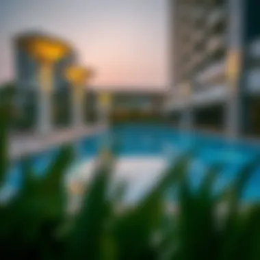 Luxurious Amenities of Zumurud Tower Marina Luxurious amenities in Zumurud Tower Marina, including a swimming pool and relaxation areas