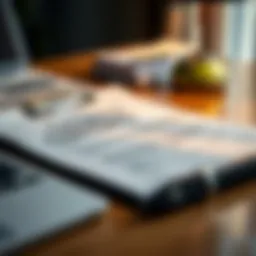 Detailed view of a tenancy contract document on a desk