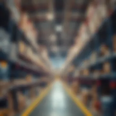 Inside a State-of-the-Art Stock Warehouse Interior of a modern stock warehouse with organized storage and advanced logistics systems.