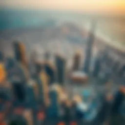Aerial view of Dubai's skyline showcasing iconic real estate developments.