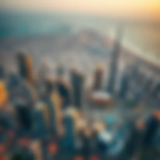 Aerial view of Dubai's skyline showcasing iconic real estate developments.