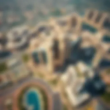Aerial view of a completed mega project in the UAE