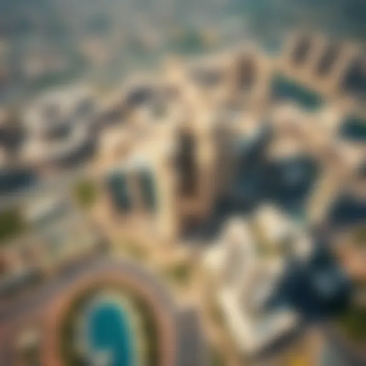 Aerial view of a completed mega project in the UAE