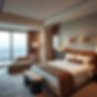 Stylish guest room featuring contemporary furnishings and stunning views